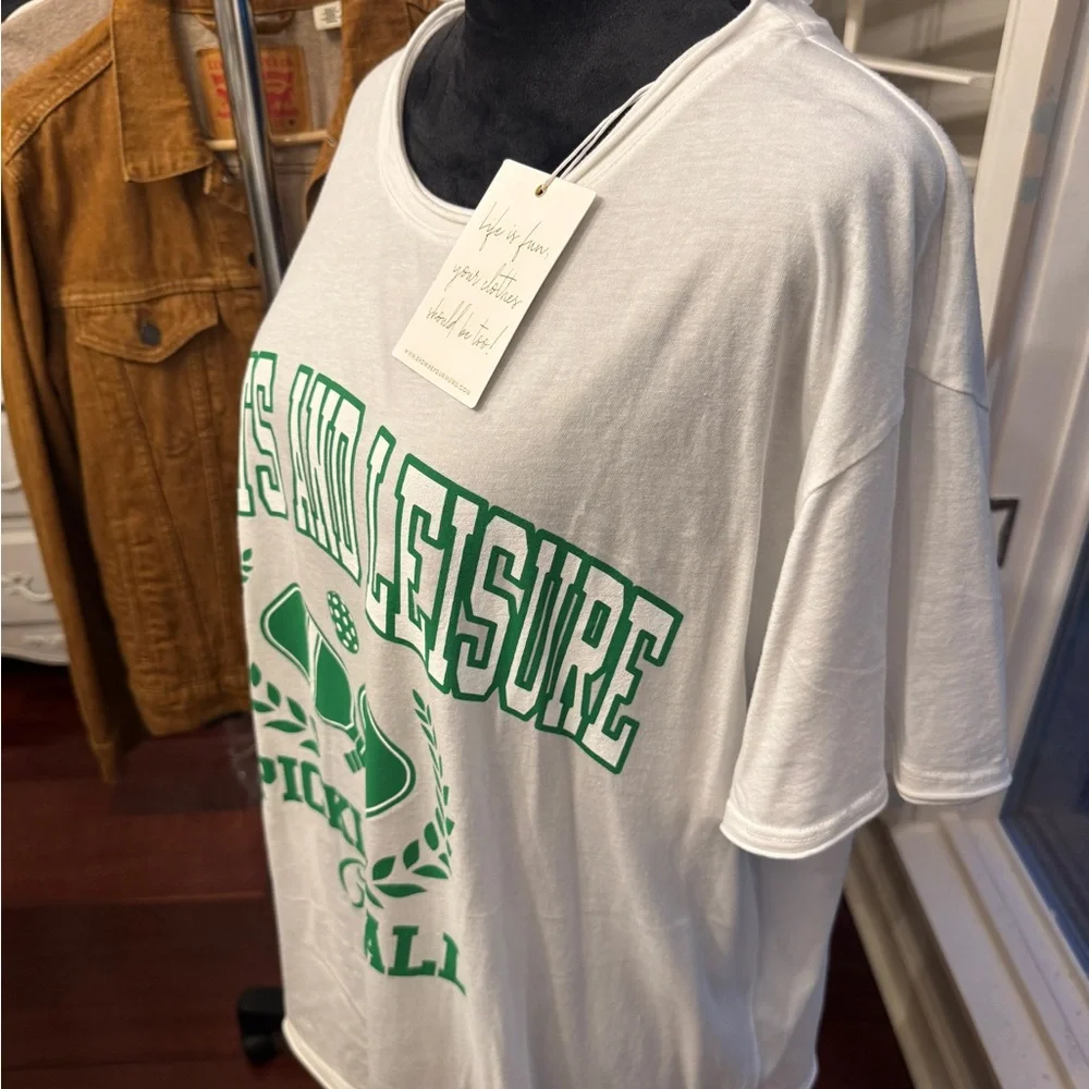 Show Me Your MuMu Pickleball Club Top White and Green - Picture 8 of 11